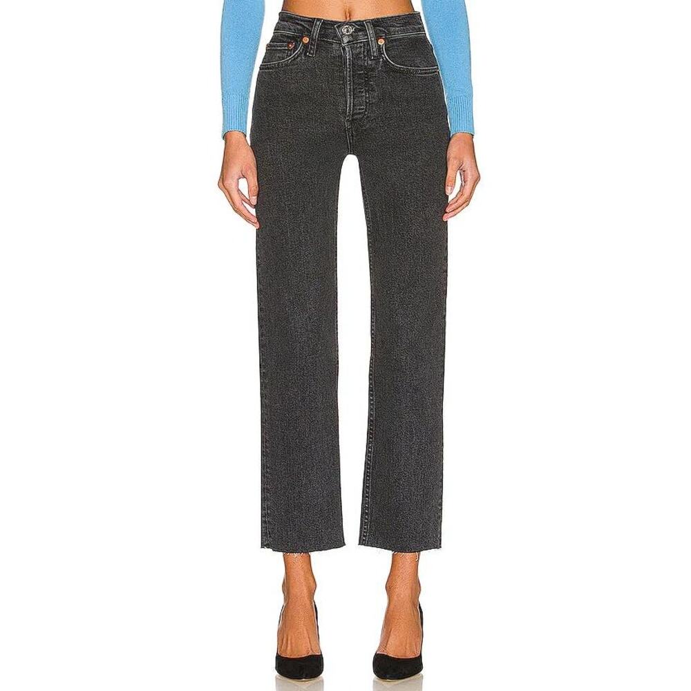 RE/DONE Women's Originals 70's Stove Pipe Size 29 In Stoned Noir